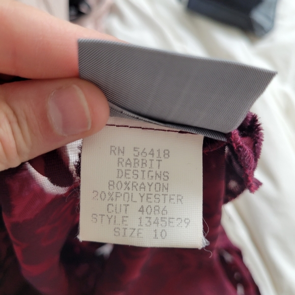 Velvet sheer floral cardigan burgrundy - Picture 9 of 9